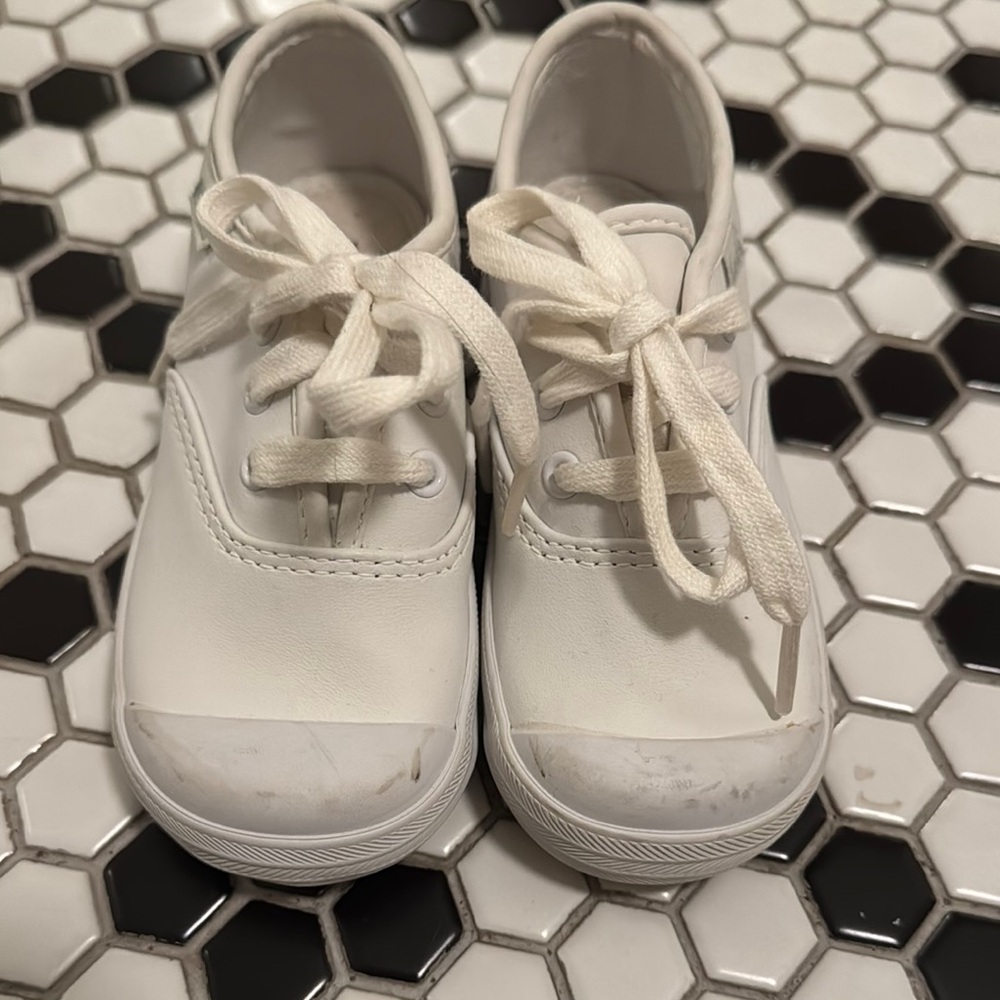 Keds White Canvas Sneakers with Rubber Sole